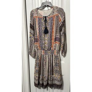 Sundance Dress Womens Small Nouveau Nomad Bohemian Smocked Drop Waist Western